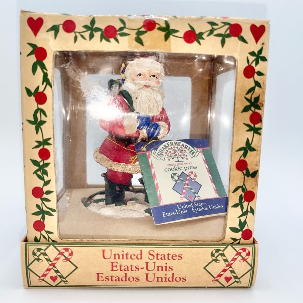 Vintage‎ 1998 Shaker Hearth Santa Claus Cookie Press New In Box